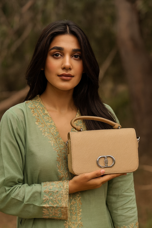 BEIGE CANVAS CROSSBODY