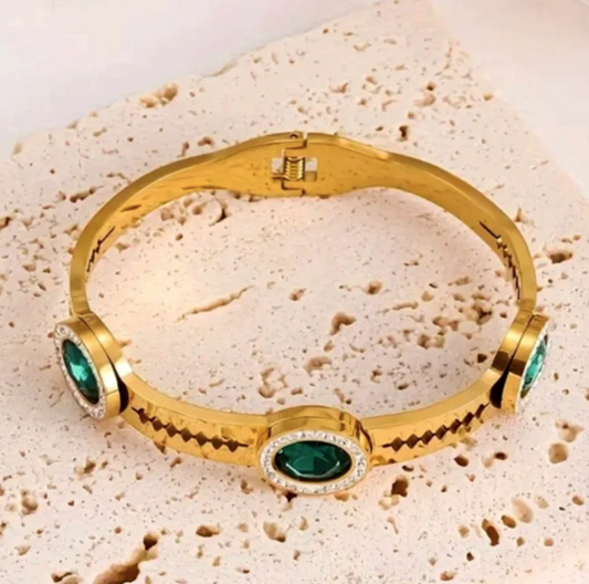 STELA EMERALD BANGLE