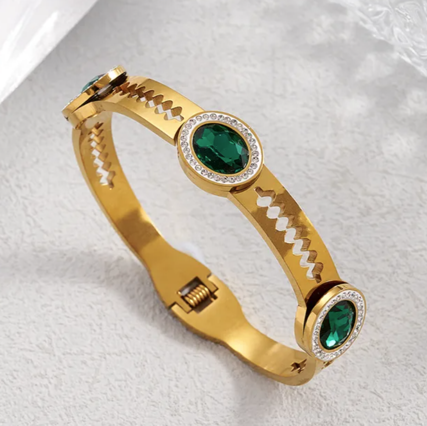 STELA EMERALD BANGLE