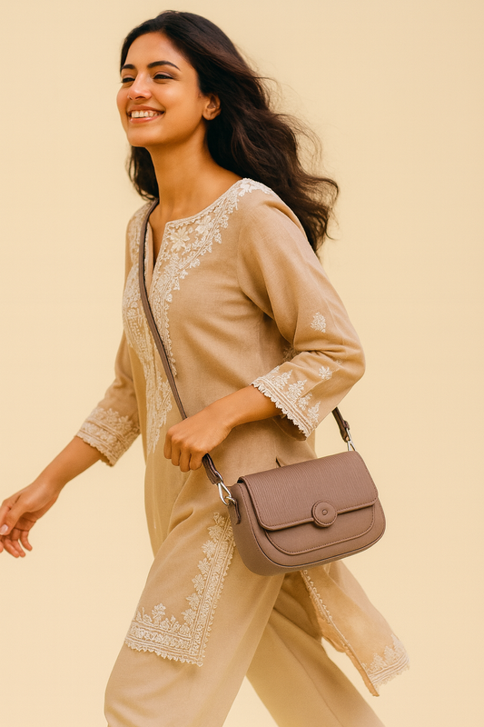 THE SORRENTO CURVE CROSSBODY - Mocha Edition