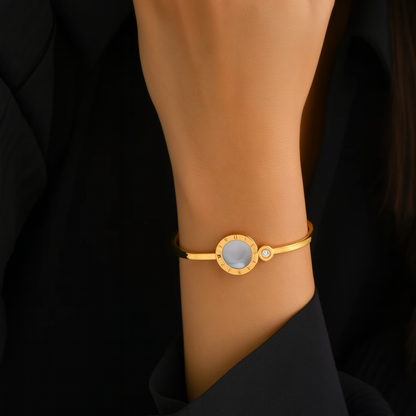 ROMAN IVORY  SOLITAIRE BANGLE