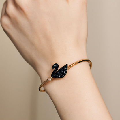 GOLDEN IVORY SWAN BANGLE