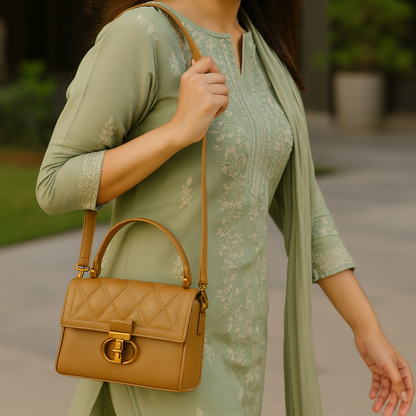 CARAMEL GRACE CROSSBODY HANDBAG