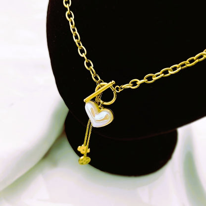 PEARL HEART CHARM PENDANT