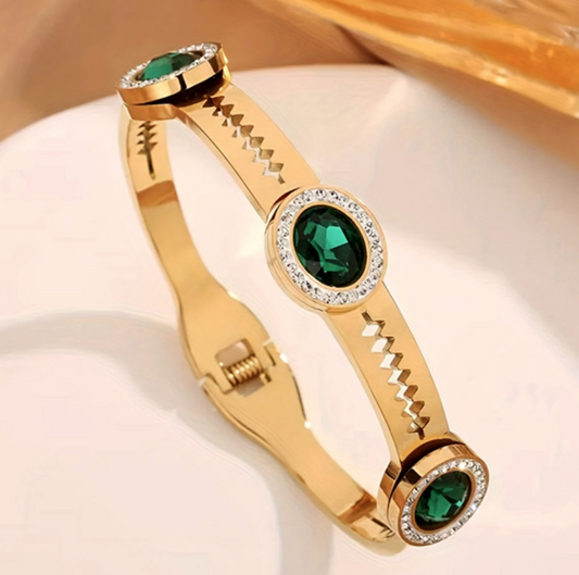 STELA EMERALD BANGLE