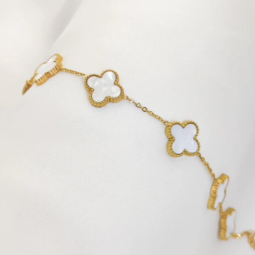 IVORY CLOVER CHAIN BRACELET