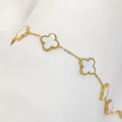 IVORY CLOVER CHAIN BRACELET