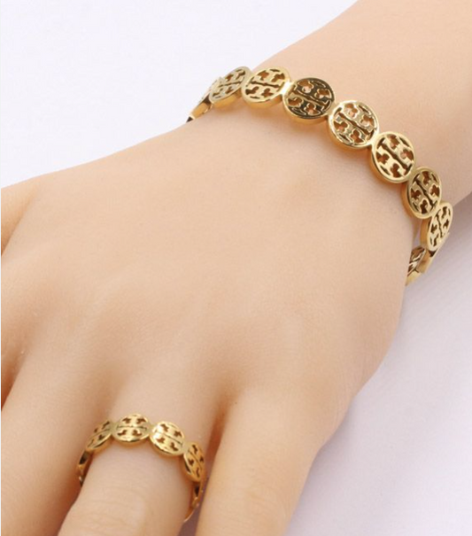 ROYAL LATTICE GOLD BRACELET & RING